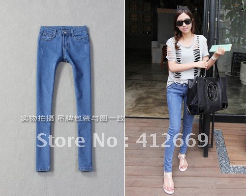 Wholesale& retail 2012 new brand fashioanble women jeans ,the original ladies jeans disigner sell ,skinny jeans