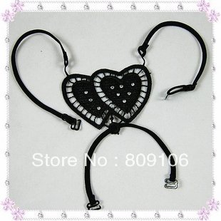 wholesale/retail, 831 rhinestones underwear bra shoulder strap love shaped back cross ,free shipping