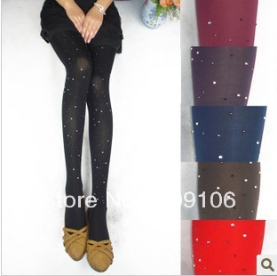 wholesale/retail, 837 velvet rhinestone stockings pantyhose spring and autumn legging socks ,free shipping