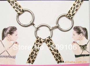 Wholesale/retail ,free shipping,829 ring leopard print back cross shoulder strap sexy bra underwear