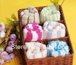 wholesale/retail, free shipping   autumn and winter thermal floor   thickening female towel socks