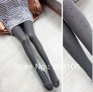 wholesale/retail, free shipping Love heart bow dot grey heather grey color pantyhose