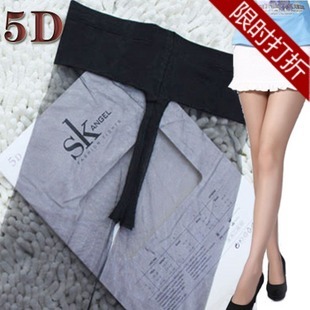 wholesale/retail, free shipping Sk ultra-thin 5d pantyhose stockings low-waist seamless full transparent t thin