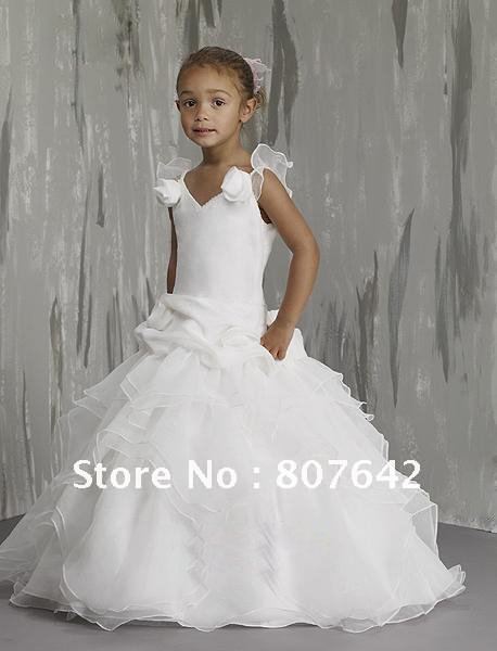 wholesale & retail hot sell 2013 new style Pageant full size flower girl ball gown girl gown Sky881