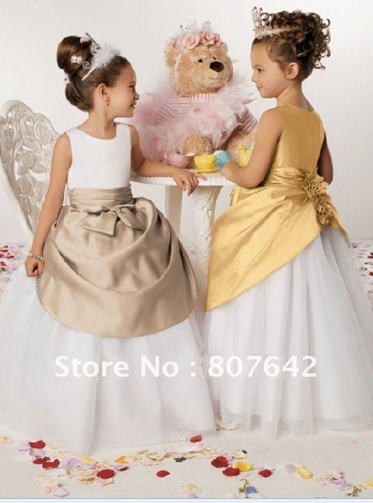wholesale & retail hot sell 2013 new style Pageant full size flower girl ball gown girl gown Sky883