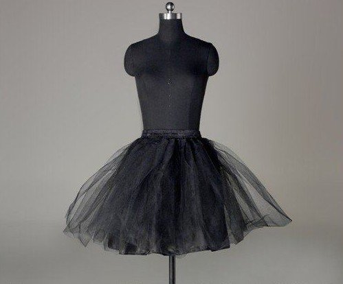 Wholesale Retail Instock Short Crinoline Black Tulle Bridal Underskirt Mini Skirt Underwear Girl Petticoat