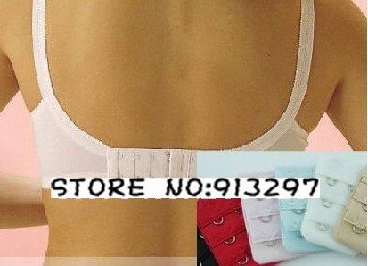 wholesale retail Ladies 2 Hooks Bra Strap Extender hook clip perfect Nude ADJUSTABLE BELT buckle multi color available