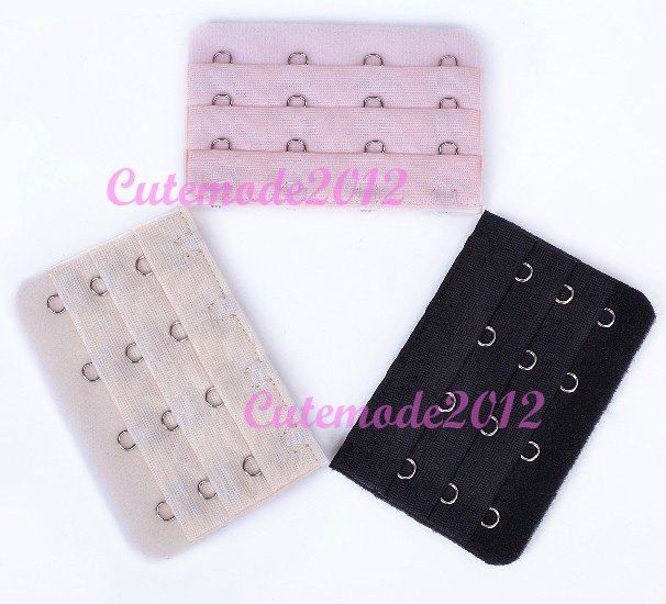 Wholesale retail Ladies 4 Hooks Bra Strap Extender Hook Clip perfect Nude ADJUSTABLE BELT Buckle Multi Color Available BN1324