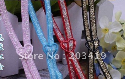 wholesale retail Ladies fashion heart shiny Sexy Style ADJUSTABLE BRA BELT SHOULDER STRAP multi color available