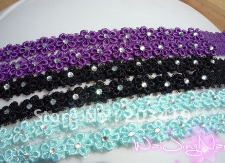 wholesale retail Ladies fashion Sexy Style ADJUSTABLE BRA BELT SHOULDER STRAP multi color available sweet flower lace lovely