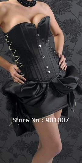 Wholesale&Retail New arrival sexy Black Corset Bustier Lingerie 7042+freeshipping