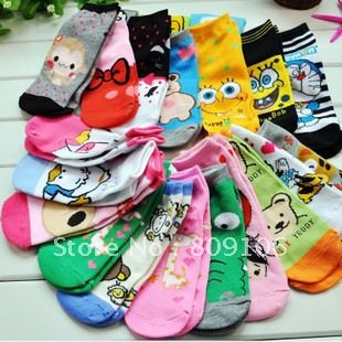wholesale/retail, Short design cartoon socks autumn and winter cotton socks,free shipping