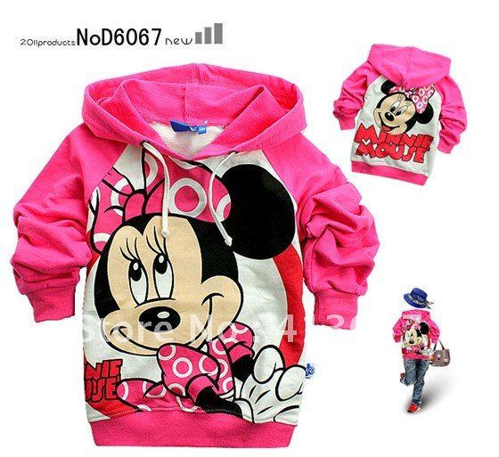 wholesale & retail  Spring Autumn Girls kids Mickey Mouse long sleeve Hoodies & Sweatshirts children's clothing