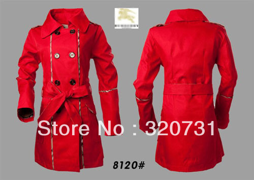 Wholesale/Retail Women Fashion Brand Burb Slim Fit Long Double Breasted Trench Coat /Lady's Desigual Spring WinBreaker  #8120
