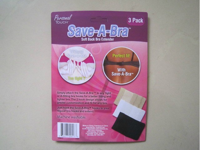 Wholesale! Save-A-bra as seen on tv bra by stretching band extend buckle extension ,3 pieces / box  MOQ 500 boxes free shipping