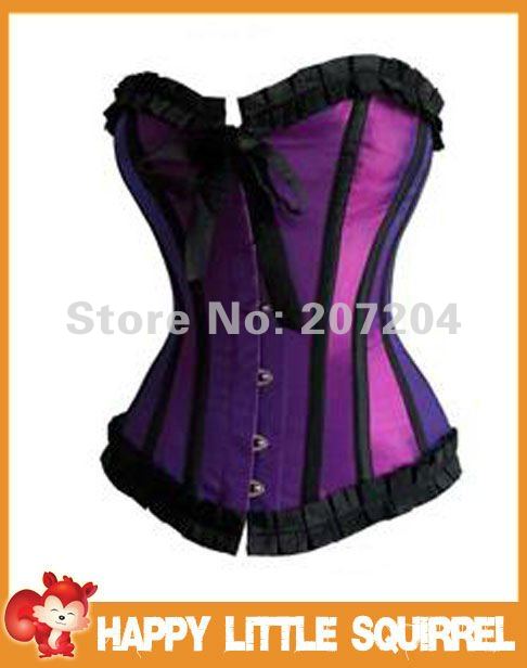 Wholesale  sexy fashion Purple women Corsets slim shapper lingeries + G-string + Free shipping