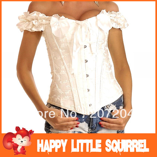 Wholesale Sexy Fashon lace women Lady push up Corsets lingeries Overbust burlesque corset bustier costume New