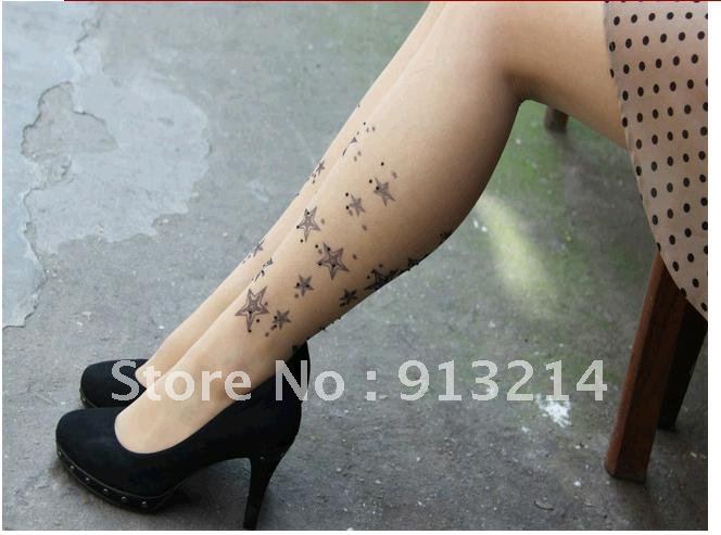 Wholesale sexy lovely tattoo filar socks Tights pantyhose Render pants,cat,star,dog,flowr free shipping with a free gift