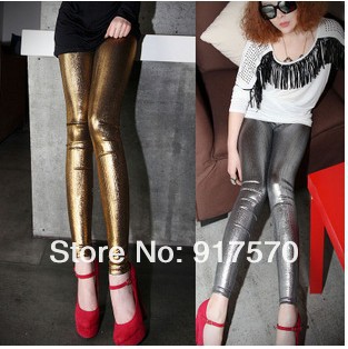 Wholesale Sexy Shiny Tight Leggings Pants Wet Look Stockings Legwear Fashion Free Shipping With Tracking Number