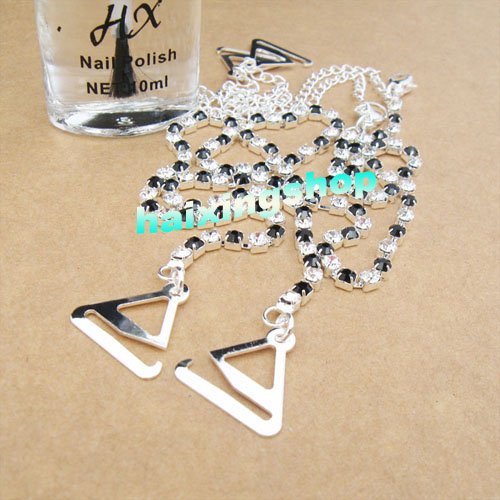 Wholesale - SEXY STUNNING black and white RHINESTONE BRA STRAPS  Crystal free shipping