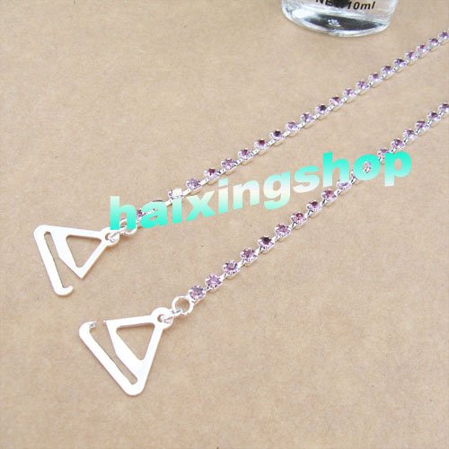 Wholesale - SEXY STUNNING purple RHINESTONE BRA STRAPS  Crystal free shipping