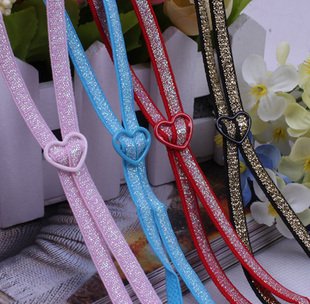 wholesale shiny cross shoulder strap shoulder strap with loving heart, fashion sweet underwear accesseries, free shipping