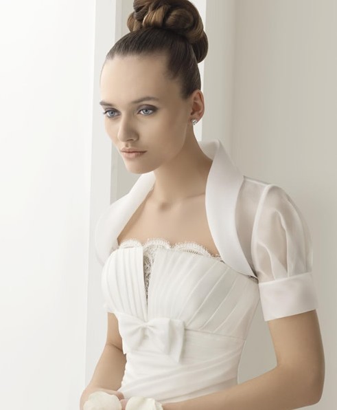 Wholesale Short Sleeve Bridal Bolero Jacket Fast Cheap Shipping Elegant White Wedding Dress Jackets 1 PCs/Lot