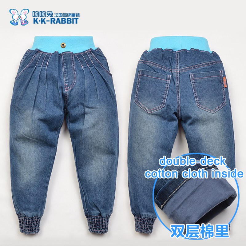 Wholesale SL1350 90-130 5pcs/lot brand double-deck cotton cloth girls baby kids pants children jeans