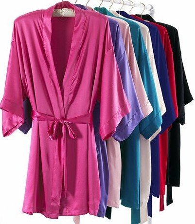 Wholesale Soft Imitated Silk VS Sleepwear nightwear Bathrobe 10pcs/lot  2Colors Free Shipping(EMS/DHL)