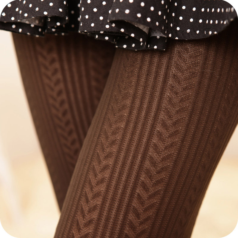 Wholesale Stockings Sexy Women Tights Super Warming Wheat Striped Winter Thick Pantyhose KC Free Shipping Over$15 ,MH