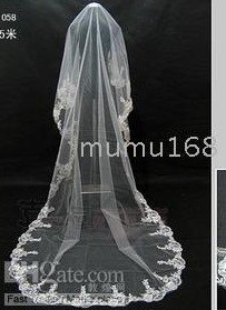 Wholesale - The new and latest bridal Veils, Ivory wedding long bridal veil single layer, 5m,