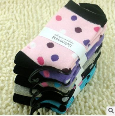 wholesale Thickening of cotton ladies' terry socks Lamao Polka Dot socks  female 9011-3 {free shipping}