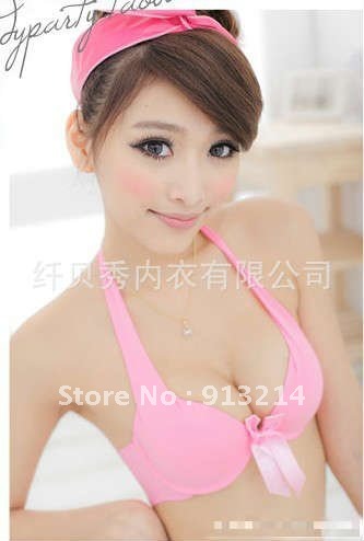 wholesale- Underwear suit Bra & Brief Beauty lovely pure color bra suits push up up free shipping witha little gift