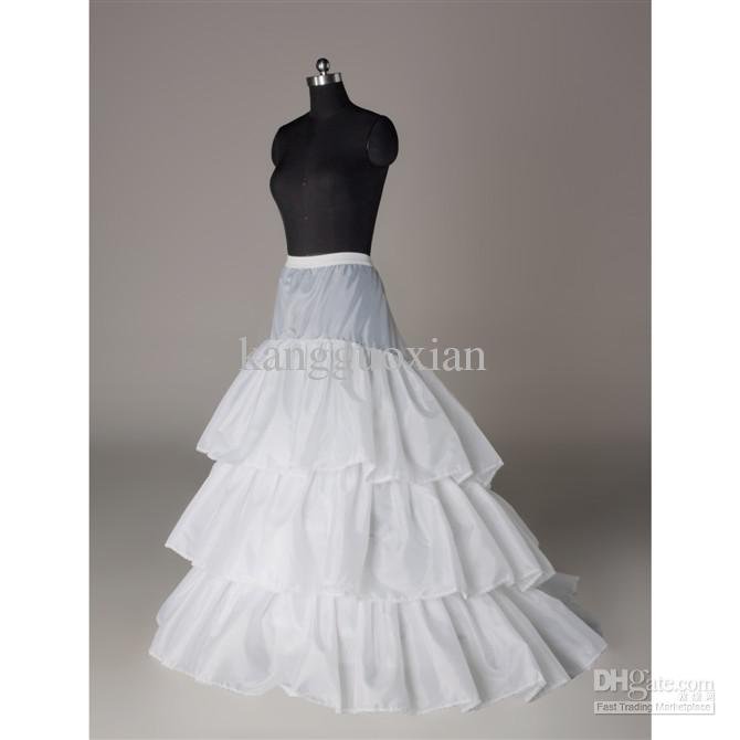 Wholesale - - white 3-Hoop High quality petticoat Underskirt for Wedding dress gown P05b