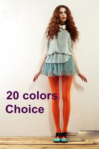 wholesale woman's fashion candy color tights panty hose stockings