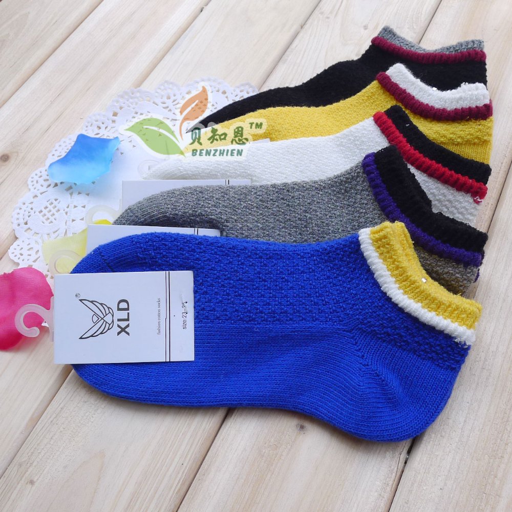 Wholesale Women Boat Socks Floor Sports Socks  Manual Suture  100% Cotton