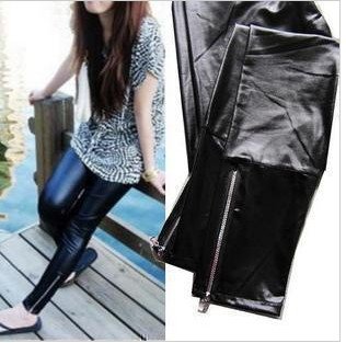 Wholesale Women's Black Faux Leather Tight Legging 10pcs/lot Top Quality Fashion Pants Free Shipping YG0129