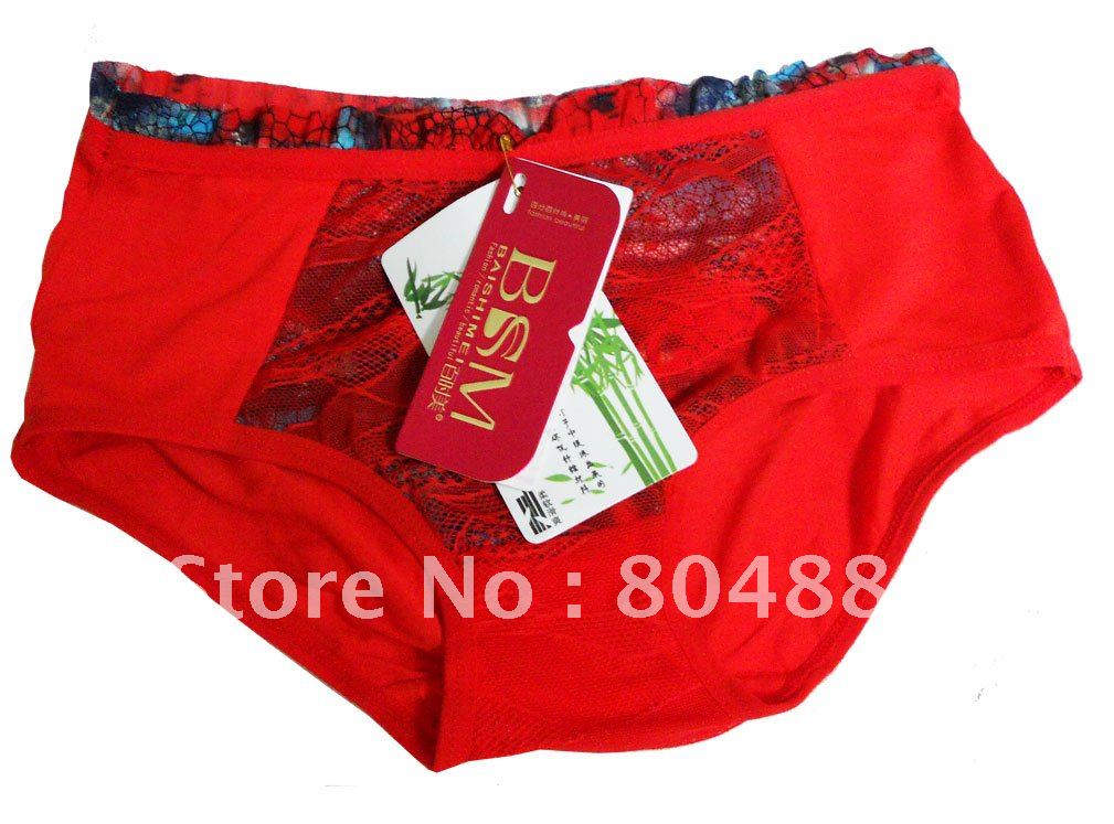 wholesale women's briefs ladies'panty  Underwear bamboo fiber green nature made  flat boxers good gift free shipping 5pcs /lot