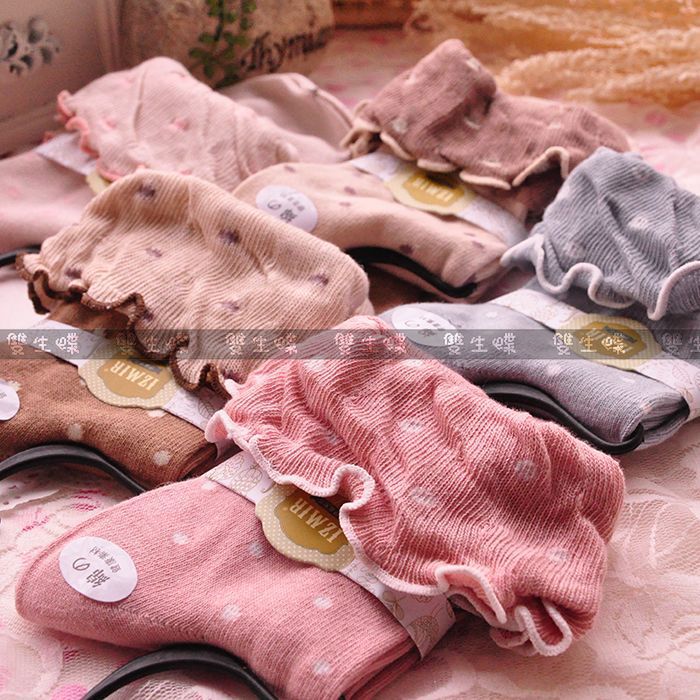 wholesale women 's socks Flounced little cotton   cotton socks,