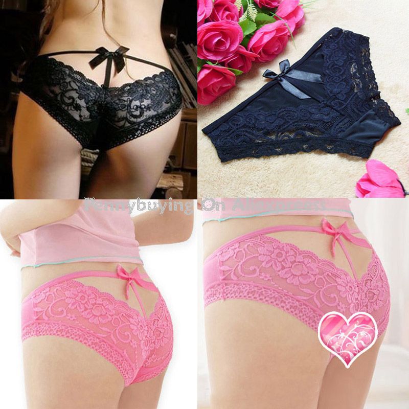 Wholesale Women Temptation Underwear Adult Sexy Lingerie Sex Briefs Lace Transparent Sex Panties ( Not Sack )