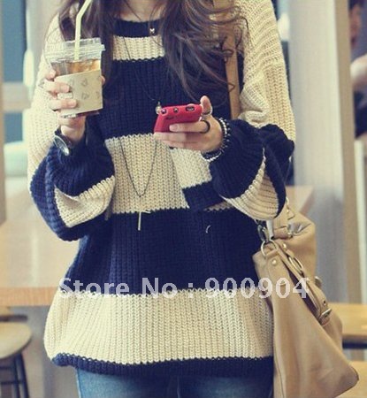 wholesales NWT SP27 Womens High Quality Classic Loose Stripes Jumpers / Sweaters