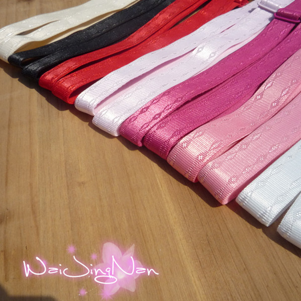 Width:1.5cm solid color bra underwear shoulder strap cloth,24pcs/lot,wholesale,Free shipping