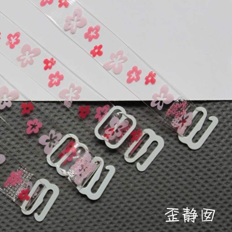 Width:1cm transparent shoulder strap invisible shoulder strap transparent print shoulder strap invisible tape wholesale