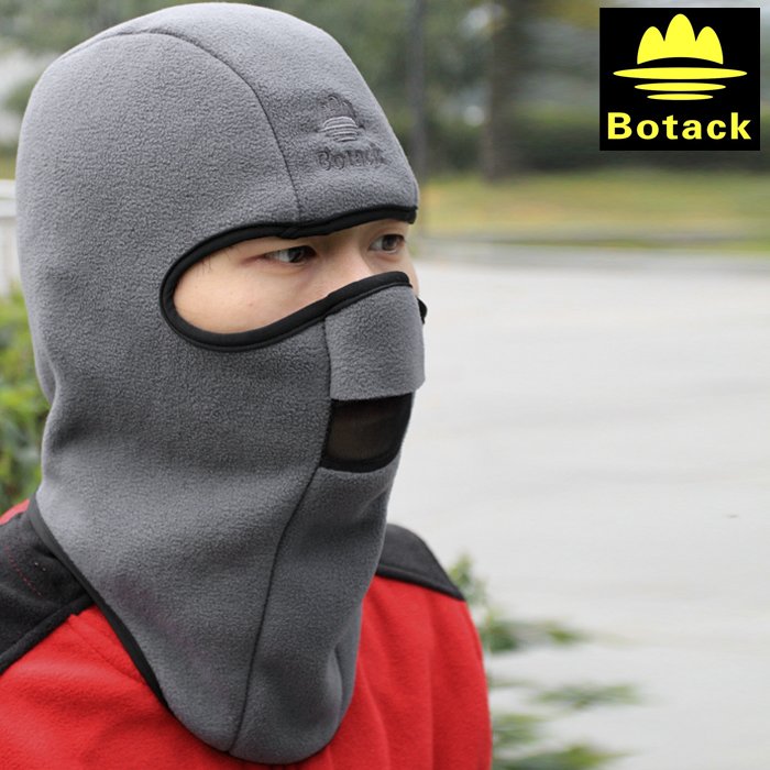 WINDBACK fleece fabric Men's winter face cover hat,face mask cap,neck gaiter head cover hood Botack brand LMT2-9098