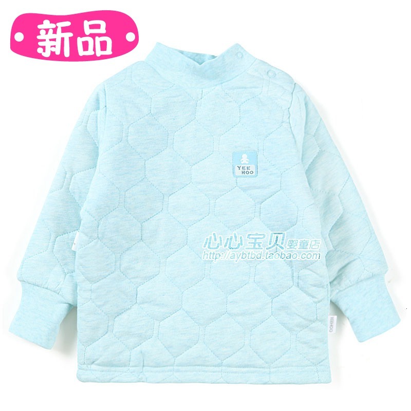 Winter 100% cotton baby underwear thickening ny591-293-3 child clip intercropping baby top
