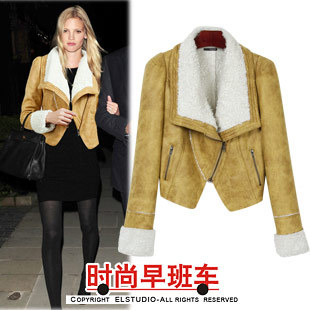 Winter 2012 fashion slim short design berber fleece cotton-padded jacket wadded jacket outerwear female jk626