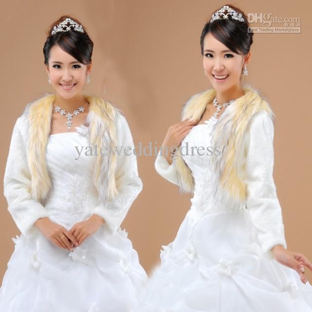 Winter/Autumn Fashion White Bridal Stole/wedding accessories Bridal Cappa