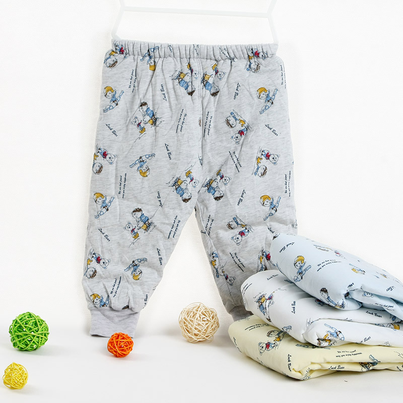 Winter baby clothing single face cotton shop single pants d2788
