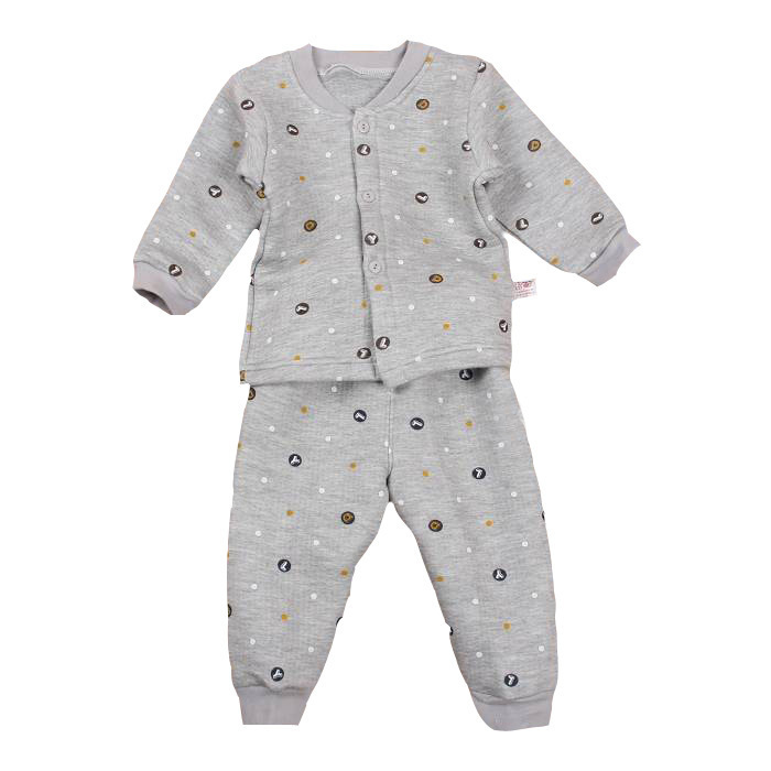 Winter bamboo charcoal fiber entresol ecgii clothing sleepwear baby thermal underwear set d7575