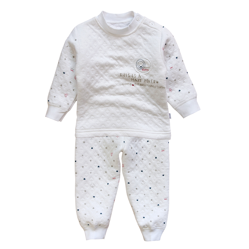 Winter bamboo fibre child thermal underwear set thickening baby set 9803
